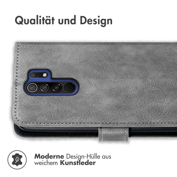 imoshion Luxuriöse Klapphülle für das Xiaomi Redmi 9 - Grau