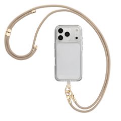 Selencia Universal Handyband mit 2 Haken - verstellbar - Beige
