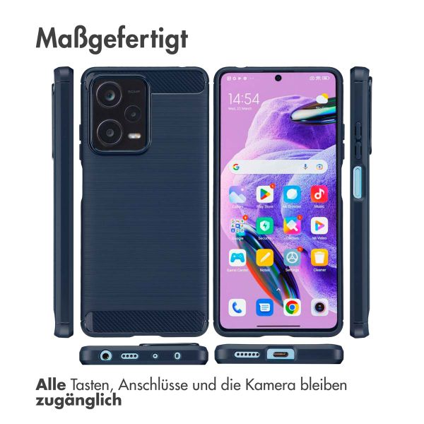 imoshion Brushed Back Cover für das Xiaomi Redmi Note 12 Pro Plus - Dunkelblau