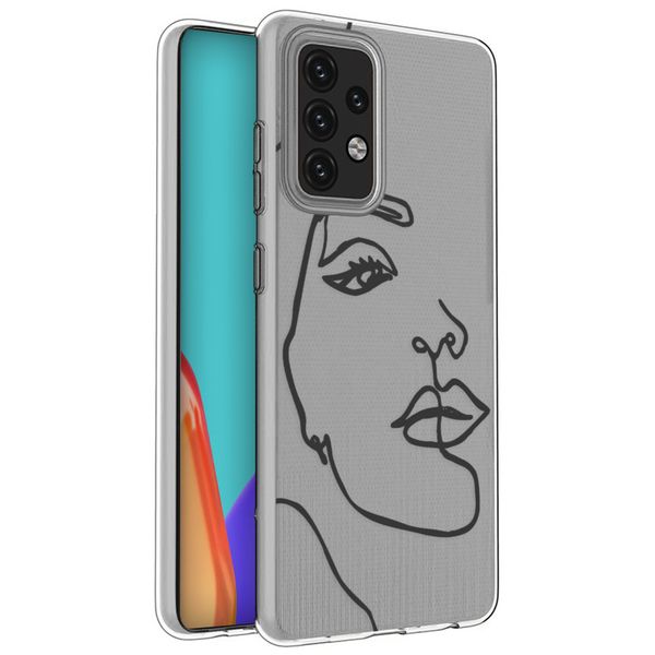 imoshion Design Hülle Samsung Galaxy A52(s) (5G/4G) - Abstraktes Gesicht