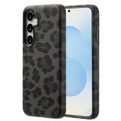 Selencia Sabi Backcover Leopardenmuster mit MagSafe Samsung Galaxy S25 - Midnight Black