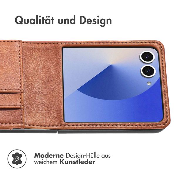 imoshion Luxuriöse Klapphülle Samsung Galaxy Z Flip 7 - Braun