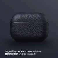 Accezz Echtes Leder Case Apple AirPods Pro 3 - Dunkelblau
