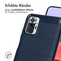 imoshion Brushed Back Cover für das Xiaomi Redmi Note 10 (5G) - Dunkelblau