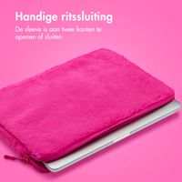 imoshion Fluffy Laptop Hülle 15-16 Zoll - Laptop Sleeve - Hot Pink