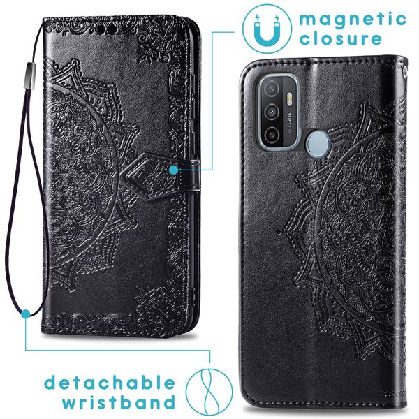 imoshion Mandala Klapphülle Oppo A53 / Oppo A53s  - Schwarz