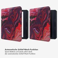 Selencia Vivid Klapphülle für das Kobo Libra Colour - Marble Purple