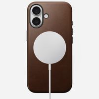 Nomad Modern Leather Case für das iPhone 16 - Brown