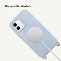 Selencia Rivièra Backcover mit MagSafe mit abnehmbaren Haken iPhone 12 / 12 Pro - Powder Blue