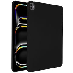 Accezz Liquid Silicone Back Cover mit Stifthalter Apple iPad Pro 13 (2024) M4 - Schwarz
