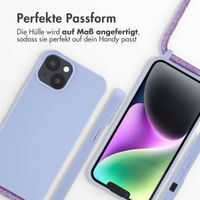 imoshion Silikonhülle mit Band für das iPhone 14 - Violett