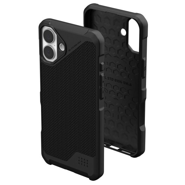 UAG Back Cover Metropolis LT MagSafe für das iPhone 16 Plus - Kevlar Black