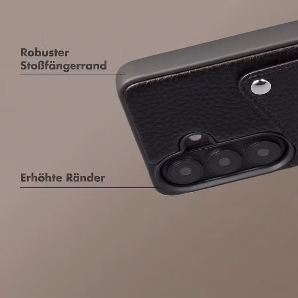 Selencia Riva Back Cover mit Kartenfach Samsung Galaxy S26 Plus - Schwarz