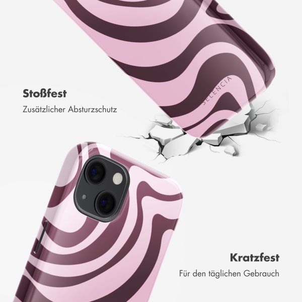 Selencia Vivid Rückabdeckung mit MagSafe Apple iPhone 13 - Wavy Swirl Pink Plum