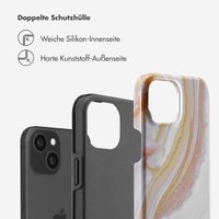 Selencia Vivid Tough Back Cover für das iPhone 15  - Chic Marble Gold