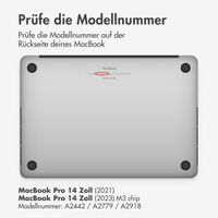 Selencia Cover mit gewebter Oberfläche für das MacBook Pro 14 Zoll (2021 / 2023 M3 chip / 2024 M4 chip) - A2442 / A2779 / A2918 / A3112 / A3185 / A3401 - Grau