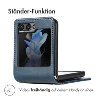 imoshion Luxuriöse Klapphülle Samsung Galaxy Z Flip 5 - Dunkelblau
