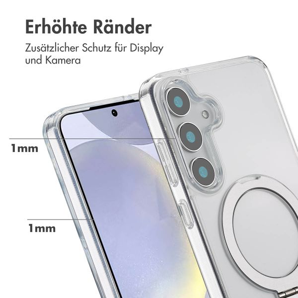 Accezz Ring Stand Backcover mit MagSafe Samsung Galaxy S25 Plus - Transparent