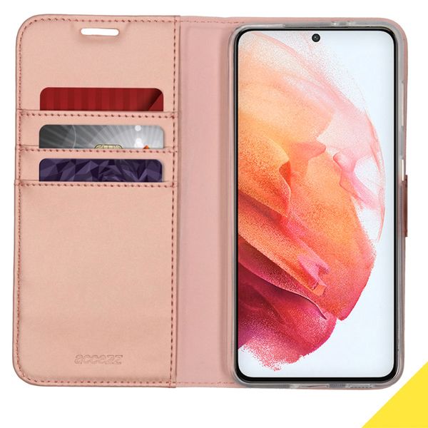 Accezz Wallet TPU Klapphülle Samsung Galaxy S21 Plus - Rosé gold