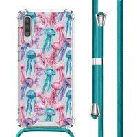 imoshion Design Hülle mit Band für das Samsung Galaxy A50 - Jellyfish Watercolor