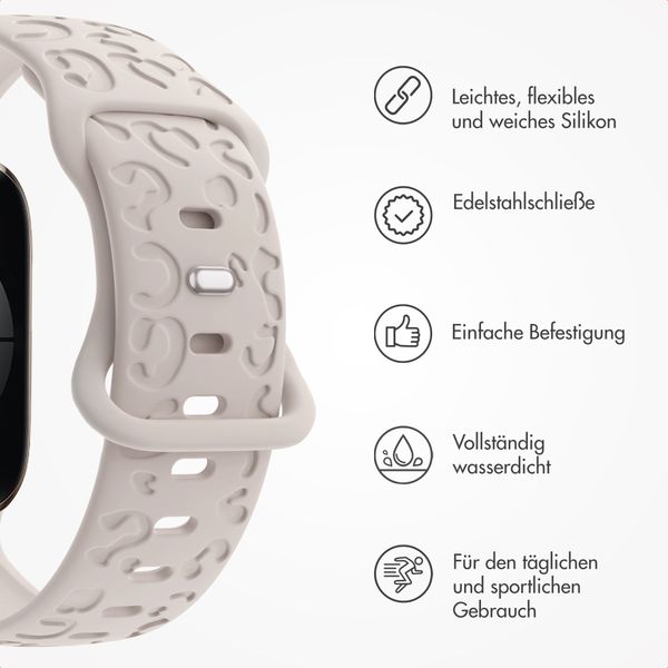 imoshion Silikonarmband Leopardenmuster für Apple Watch Series 1 - 9 / SE (38/40/41 mm) | Series 10 / 11 (42 mm) - Polarstern