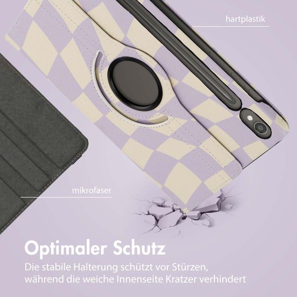 imoshion 360° drehbare Design Klapphülle Samsung Galaxy Tab S9 11.0 Zoll - Dancing Cubes