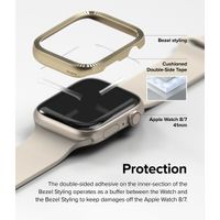 Ringke Bezel Styling für die Apple Watch Series 7 / 8 / 9 - 41 mm - Matte Curve Gold