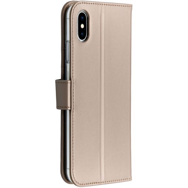 Accezz Wallet TPU Klapphülle Gold für das iPhone Xs Max