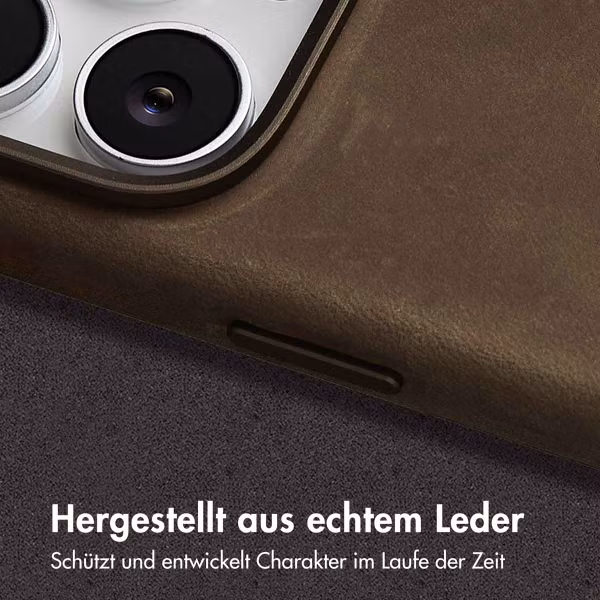 Accezz Vintage Leather Magsafe Backcover Apple iPhone 16 Pro - Rustic Brown