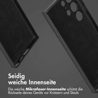 Accezz MagSafe Leather Backcover für das Samsung Galaxy S24 Ultra - Onyx Black