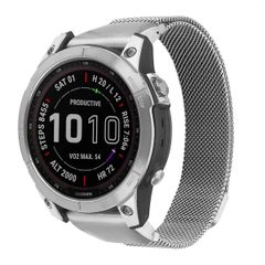 imoshion QuickFit® Mailändische Magnetarmband für das Garmin Watch | 22 mm Anschluss - Silber