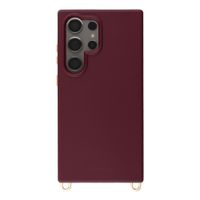 Selencia Rivièra Backcover mit MagSafe mit abnehmbaren Haken Samsung Galaxy S24 Ultra - Bold Burgundy