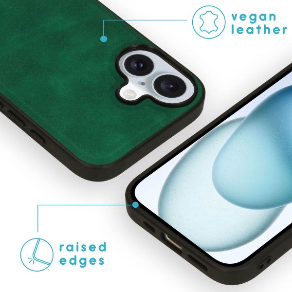 imoshion Entfernbare 2-1 Luxus Klapphülle Apple iPhone 16 - Dunkelgrün
