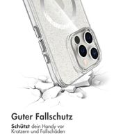 imoshion Glitzer Back Cover mit MagSafe für das iPhone 16 Pro - Silber