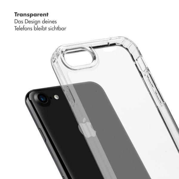 Selencia Backcover mit abnehmbaren Haken Apple iPhone SE (2022 / 2020) / 8 / 7 - Transparent