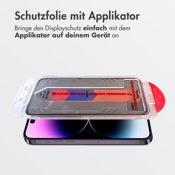 Accezz Sichtschutz-Schutzglas mit Applikator Apple iPhone 13 / 13 Pro / 14 / 16e
