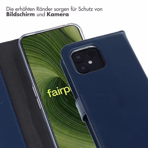 Selencia Echtleder Klapphülle Fairphone 6 - Dunkelblau