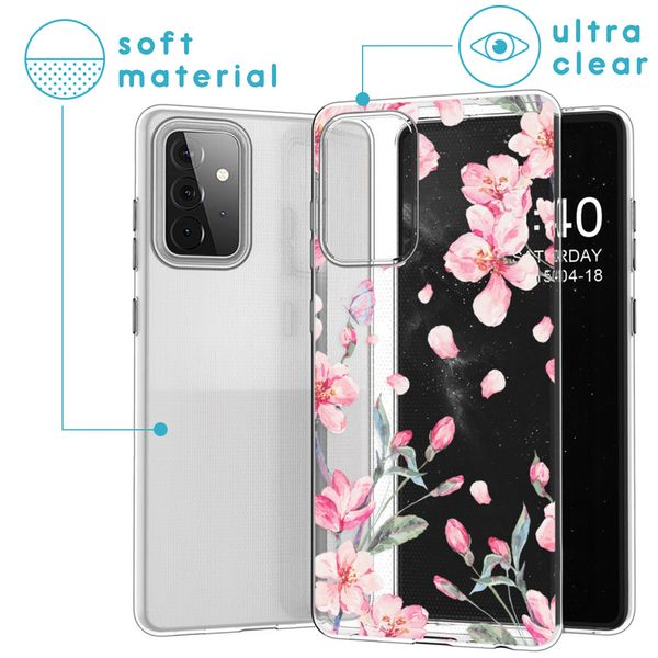 imoshion Design Hülle Samsung Galaxy A72 - Blume - Rosa