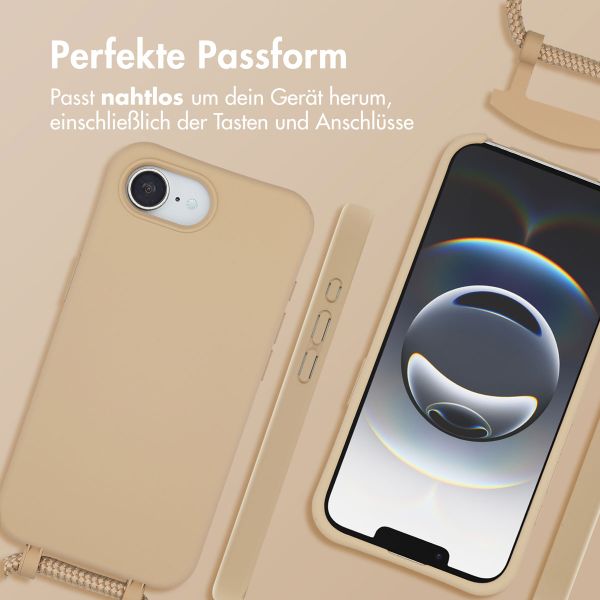 imoshion Color Backcover mit abnehmbarem Handykette und MagSafe Apple iPhone 16e - Nude