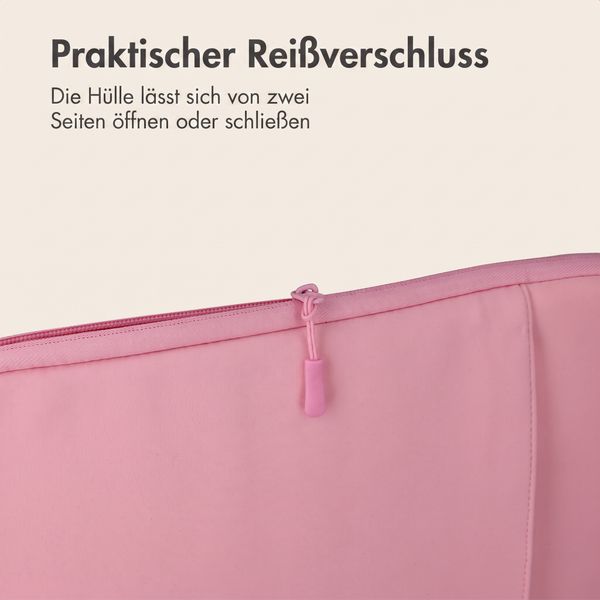 imoshion Laptop-Hülle mit Staufach 14 Zoll - Laptop Sleeve - Candy Pink
