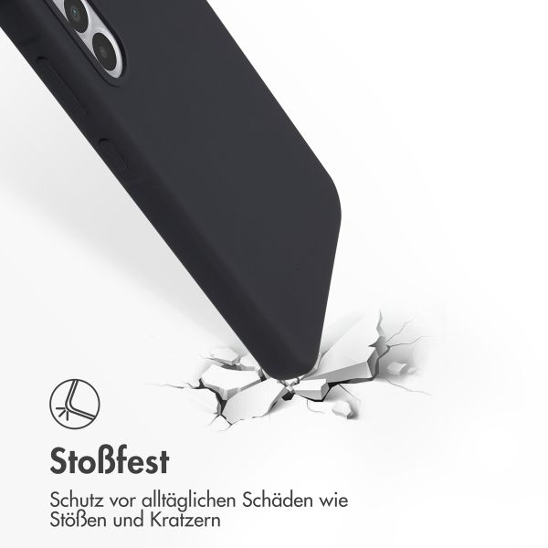 Accezz Liquid Silicone Backcover mit MagSafe für das Samsung Galaxy A56 - Schwarz