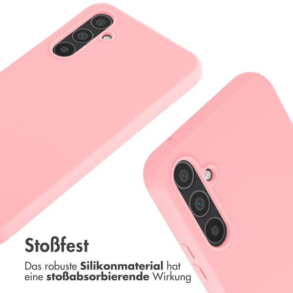 imoshion Silikonhülle mit Band für das Samsung Galaxy A34 (5G) - Rosa