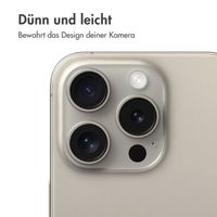 imoshion 2er-Pack Objektivschutz für Kamera für das Apple iPhone 15 Pro / 15 Pro Max - Natural Titanium