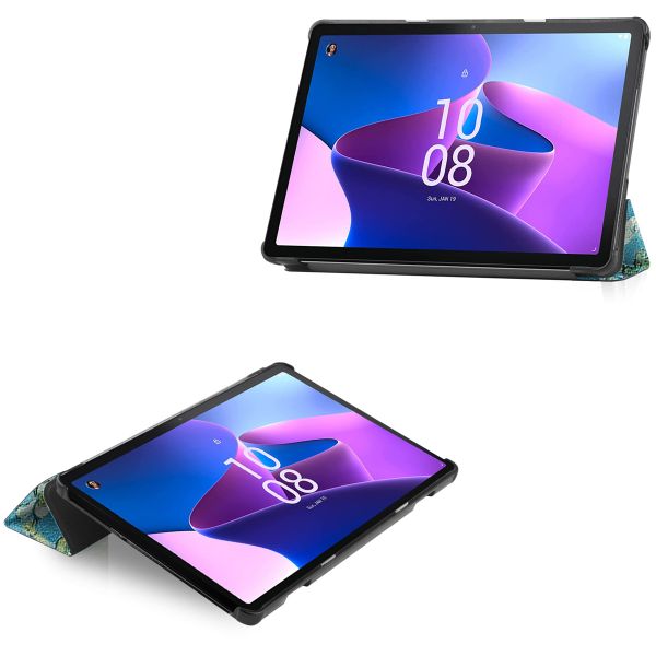 imoshion Design Trifold Klapphülle für das Lenovo Tab M10 (3rd gen) - Grüne Planze