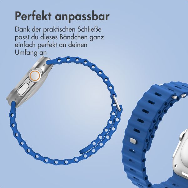 Accezz Ocean Armband für Apple Watch Series 1 - 11 / SE / Ultra (44/45/46/49 mm) - Royal Blue