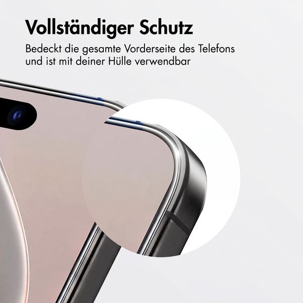 Accezz Gehärtetes Glas Displayschutz mit Applikator - 2-Pack Apple iPhone Duo