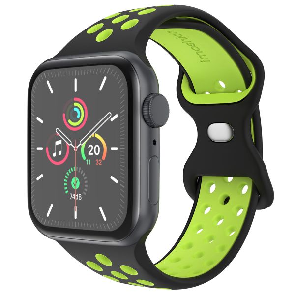 imoshion Sportarmband⁺ für die Apple Watch Series 1 bis 10 / SE / Ultra (2) (44/45/46/49 mm) - Größe S/M - Black Volt