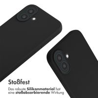 imoshion Silikonhülle mit Band für das Apple iPhone 16 Plus - Schwarz