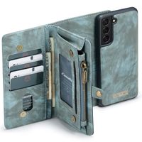 CaseMe Luxuriöse 2-in-1-Portemonnaie-Klapphülle Leder für das Samsung Galaxy S22 - Grün