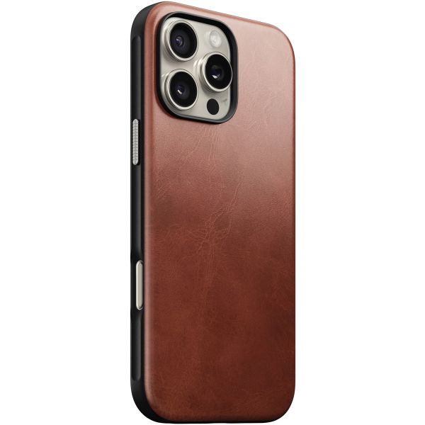 Nomad Modern Horween Leather Case für das iPhone 16 Pro Max - Olde Dublin